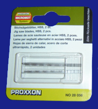 Foto 28056 Stichsägeblätter (HSS) 2 Stück (Zahnteilung 1,5mm) Proxxon