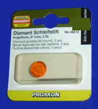 Foto 28212 Diamant-Schleifstift Kugel 1,0mm 2 Stück Proxxon