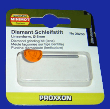Foto 28250 Diamant-Schleifstift Linse 5,0mm Proxxon