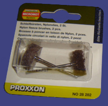 Foto 28282 Schleifb&uuml;rsten aus Nylonvlies je 1 St&uuml;ck grob und fein Proxxon