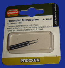 Foto 28324 Hartmetall-Microbohrer d=1,0mm 2 Stück Proxxon