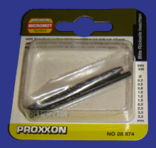 Foto  28874 HSS-Spiralbohrersatz DIN338 10-teilig von 0,3 bis 3,2 mm Proxxon
