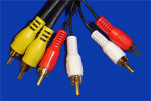 Foto Composite Video Kabel 3x Cinchstecker vergoldet 2m