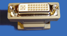Foto Adapter DVI analog Kupplung / VGA 15pol. SUB-D-High Density Stecker umspritzt