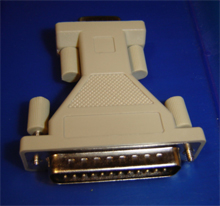 Foto Adapter  D - Sub - Buchse 9 - polig auf D - Sub - Stecker 25 - polig