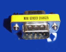 Foto Adapter  D - Sub - Stecker 9 - polig auf D - Sub - Buchse 9 - polig