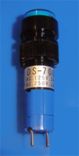 Foto Druckschalter DS-700 rund blau beleuchtet