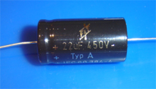 Foto Elektrolyt - Kondensator axial 22µF 450V