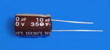 Elektrolyt - Kondensator radial 10 µF 350V RM5