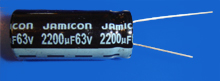 Elektrolyt - Kondensator radial 2200 µF 63V