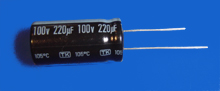 Elektrolyt - Kondensator radial 220 µF 100V