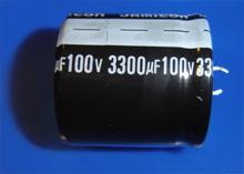 Foto Elektrolyt - Kondensator radial 3300 µF 100V 85C RM10 SnapIn