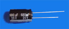 Elektrolyt - Kondensator radial 680 µF 25V RM5 16x10mm