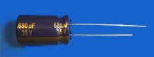 Elektrolyt - Kondensator radial 680 µF 35V