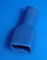 Foto Flachsteckhülse 6,3mm blau isoliert