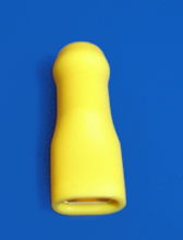 Foto Flachsteckhülse 6,3mm gelb isoliert