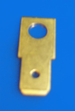 Foto Flachstecker 6,3 mm blank zum Schrauben vergoldet