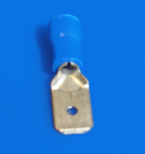 Foto Flachstecker 6,3 mm blau 