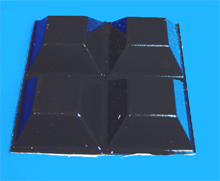 Foto Gerätefuss selbstklebend quadratisch 20,6x20,6x7,5mm schwarz