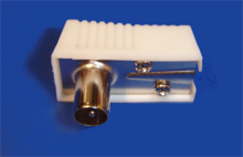 Foto Koax - Stecker gewinkelt weiss