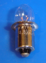 Foto Kryptonlampe P13,5S 4,8V 0,75A 11,5x30,5mm Olivenform