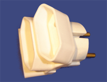 Foto Euro - 3-fach Adapter weiss