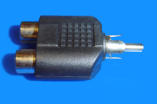 Foto Adapter Cinch Stecker auf 2x Cinch Kupplung