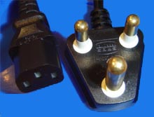 Foto Netzkabel S&uuml;dafrika C13 2m schwarz