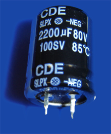 Foto Elektrolyt - Kondensator radial 2200 µF 80V SLPX222M080C3P3