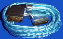 Foto Scart Kabel 2m transparent vergoldete Kontakte