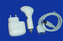 Foto iPhone Ladekit 3in1 USB / 12V / 230V f&uuml;r iPhone / iPod